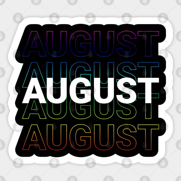 born in August Sticker by car lovers in usa